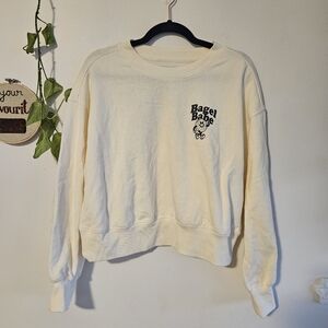 NWT Old Navy Bagel Babe Cream Sweatshirt